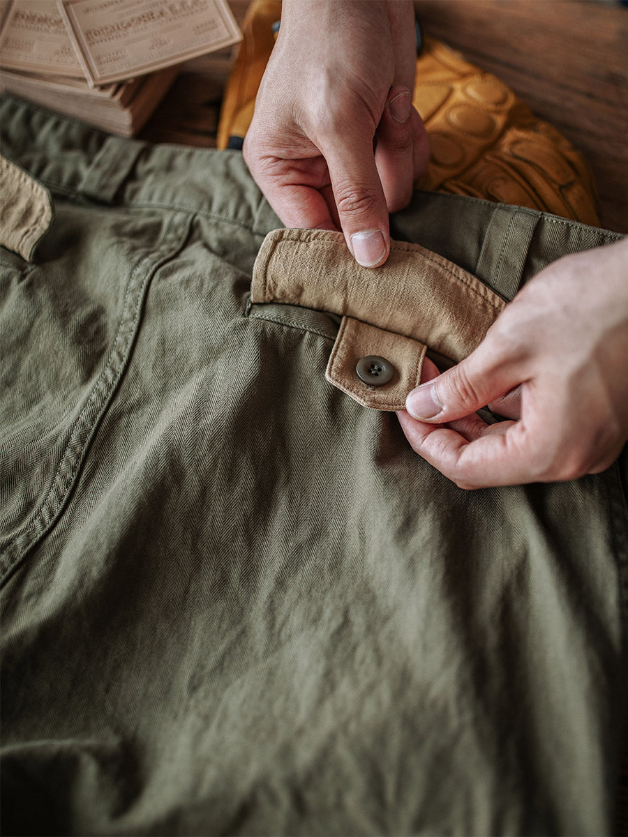Pantalon en sergé à chevrons M-47 de l'armée française, reproduction