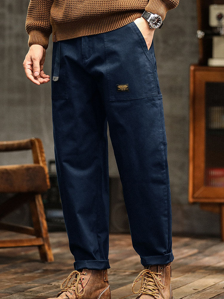 Pantaloni Utility Casual da Uomo di Ispirazione Vintage