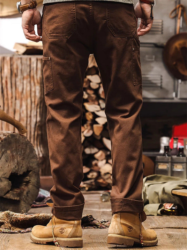 Pantalon utilitaire robuste pour homme, coupe droite