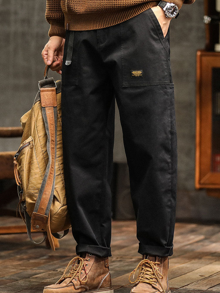 Pantaloni Utility Casual da Uomo di Ispirazione Vintage