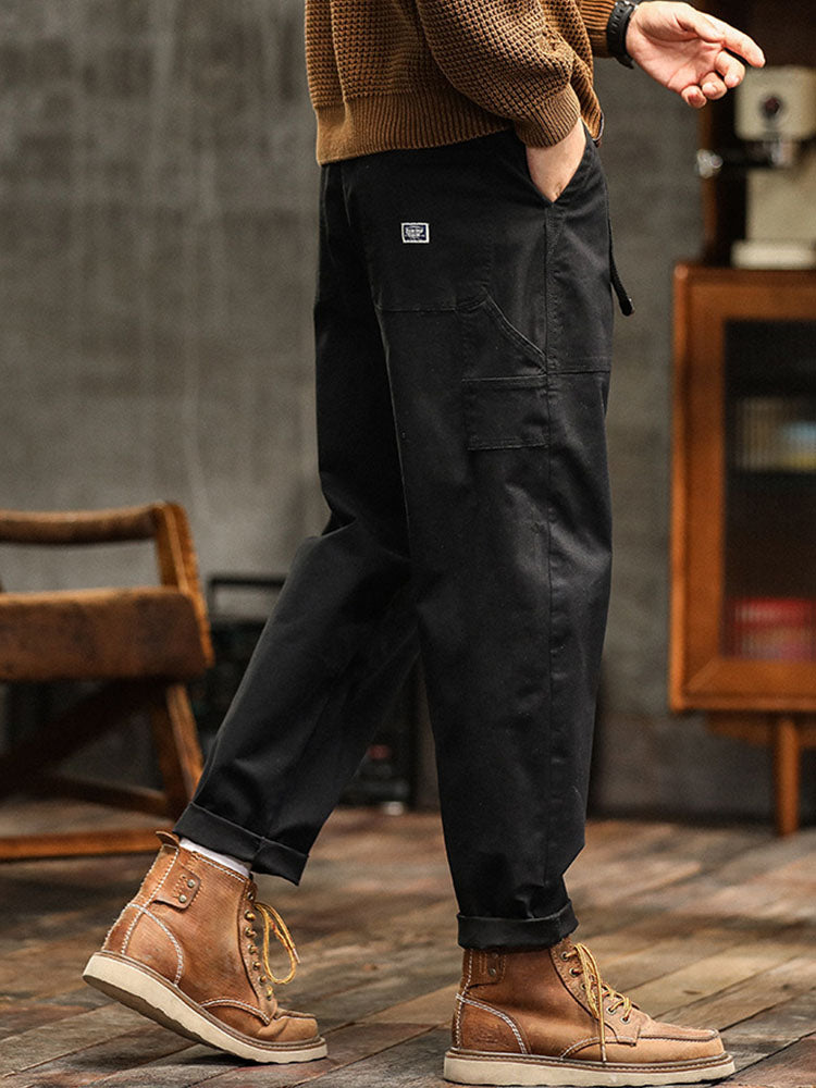 Pantaloni Utility Casual da Uomo di Ispirazione Vintage