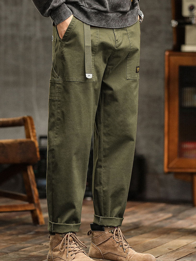 Pantaloni Utility Casual da Uomo di Ispirazione Vintage