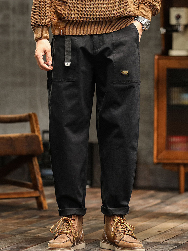 Pantaloni Utility Casual da Uomo di Ispirazione Vintage