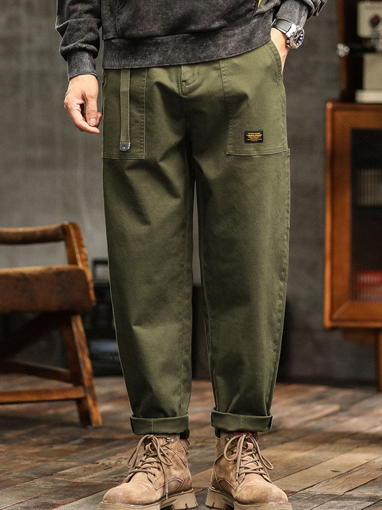 Pantaloni Utility Casual da Uomo di Ispirazione Vintage