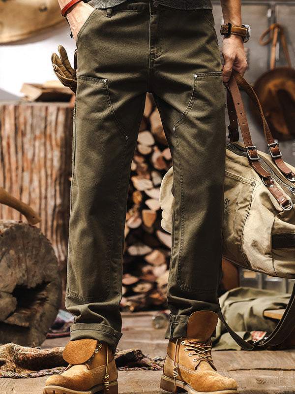 Pantalon utilitaire robuste pour homme, coupe droite