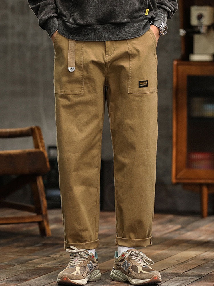 Pantaloni Utility Casual da Uomo di Ispirazione Vintage