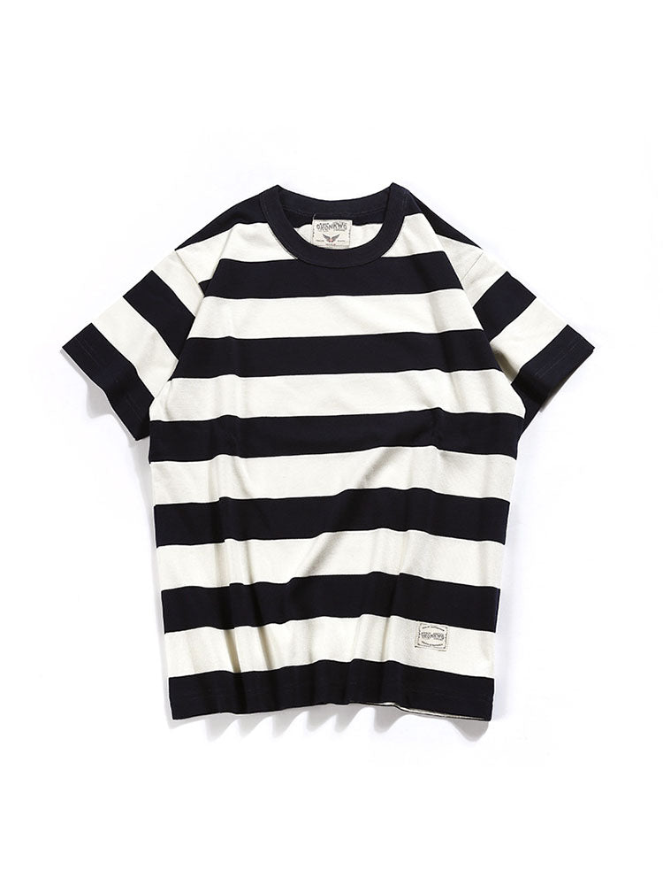 Gestreiftes Herren-T-Shirt mit Rundhalsausschnitt