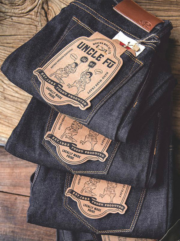 Jean brut style rétro américain pour homme
