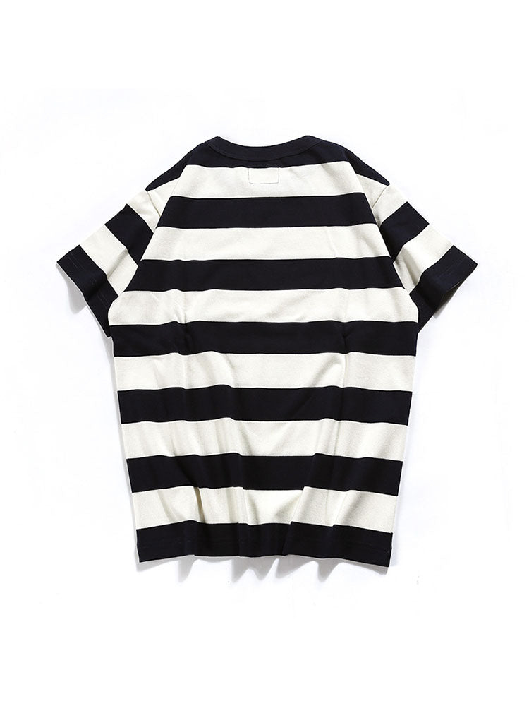 Gestreiftes Herren-T-Shirt mit Rundhalsausschnitt