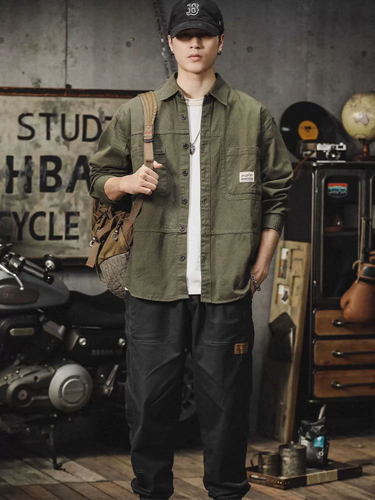 Herren Locker geschnittene Arbeits‑Jacke