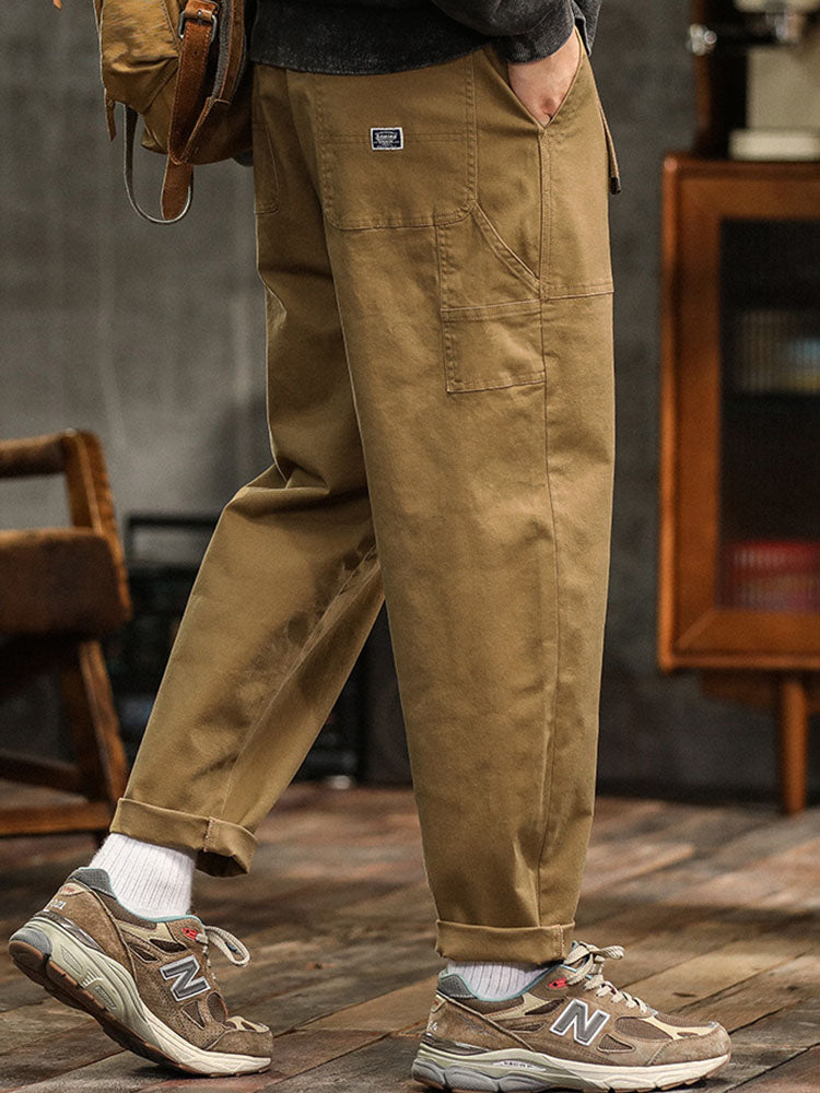 Pantaloni Utility Casual da Uomo di Ispirazione Vintage