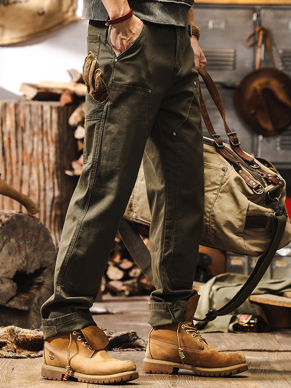 Pantalon utilitaire robuste pour homme, coupe droite