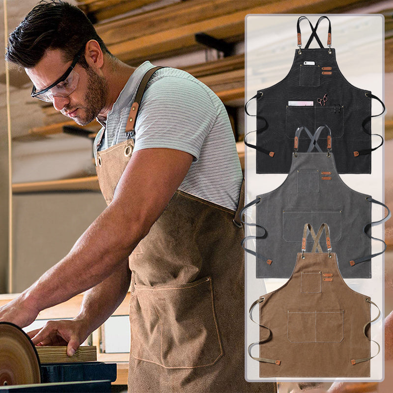 Tablier de travail en toile résistante aux taches