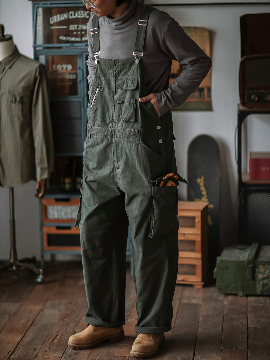 Salopette Fieldman in tela