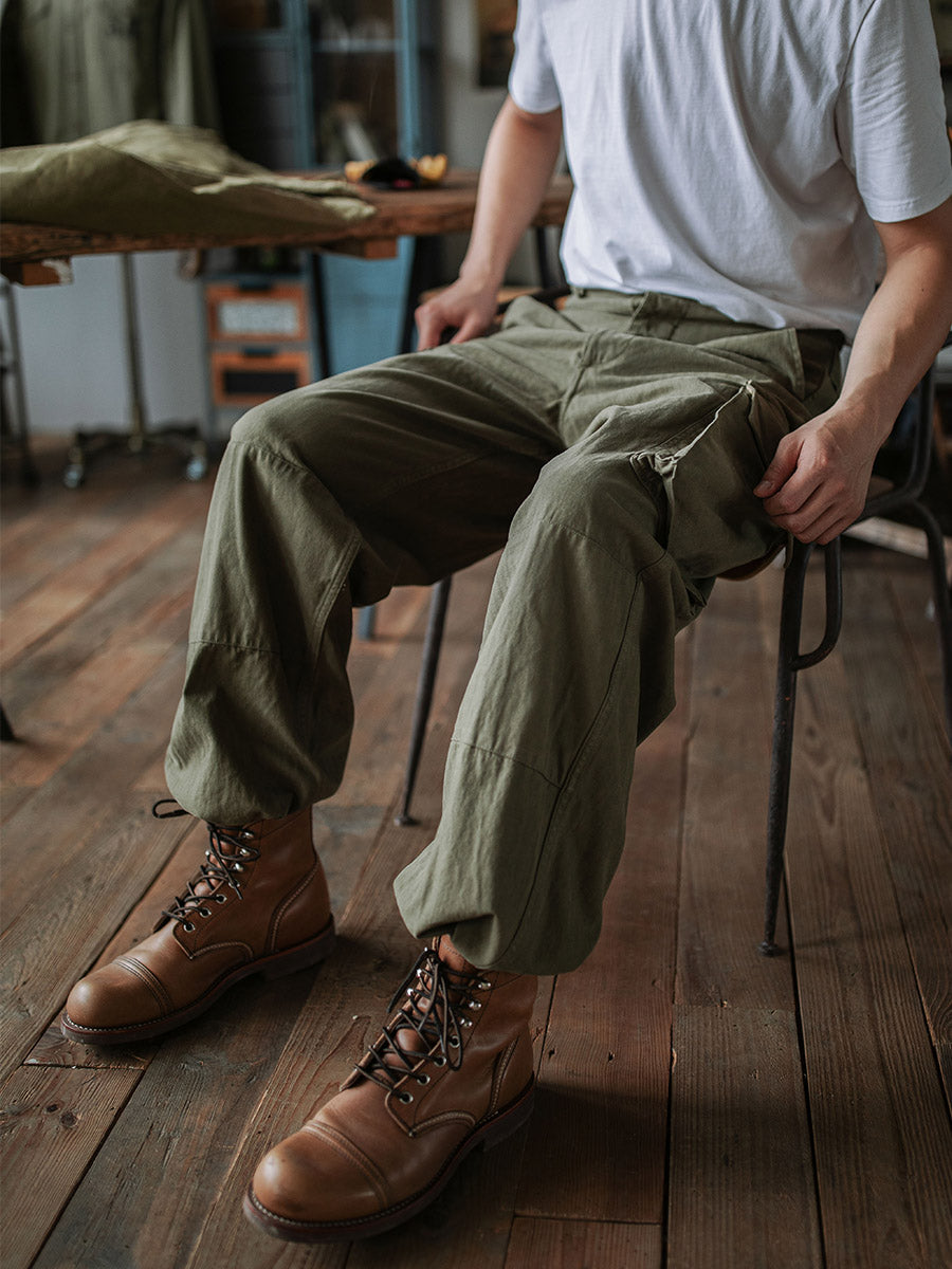 Pantalon en sergé à chevrons M-47 de l'armée française, reproduction
