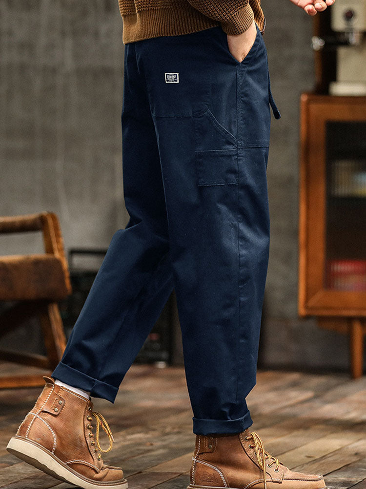 Pantaloni Utility Casual da Uomo di Ispirazione Vintage