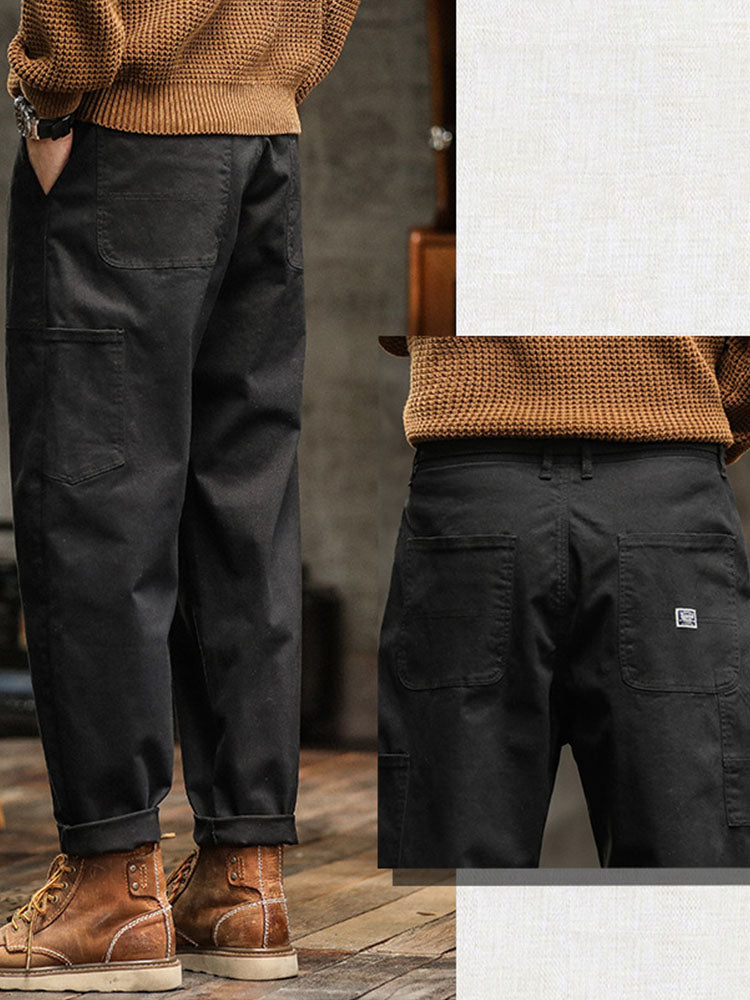 Pantaloni Utility Casual da Uomo di Ispirazione Vintage