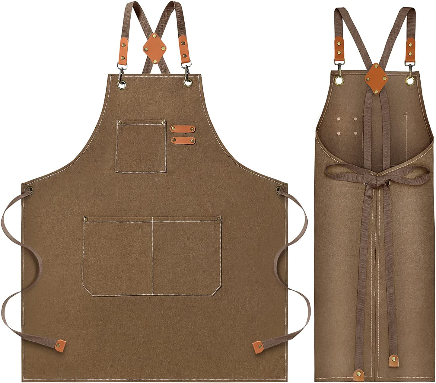 Tablier de travail en toile résistante aux taches