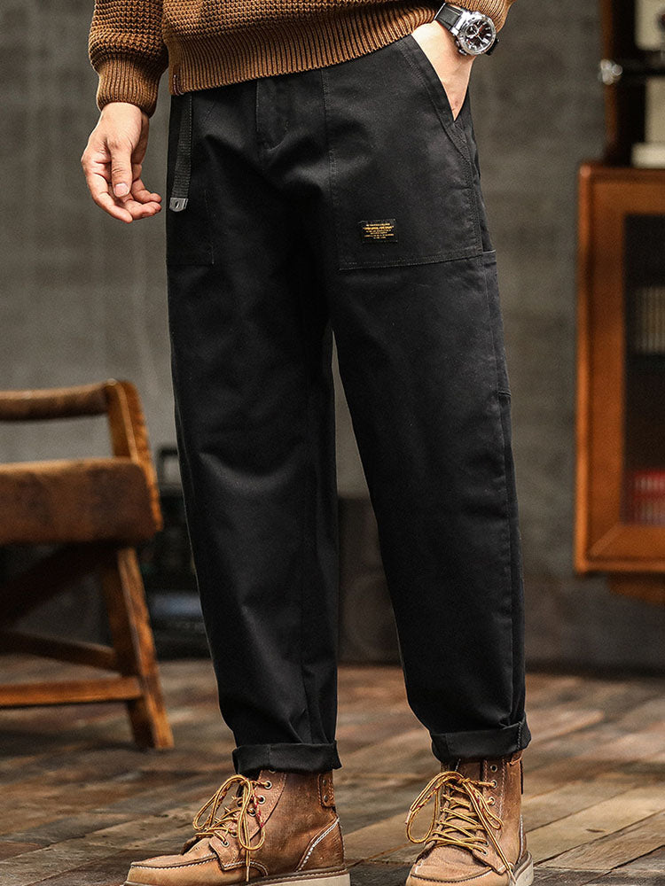 Pantaloni Utility Casual da Uomo di Ispirazione Vintage