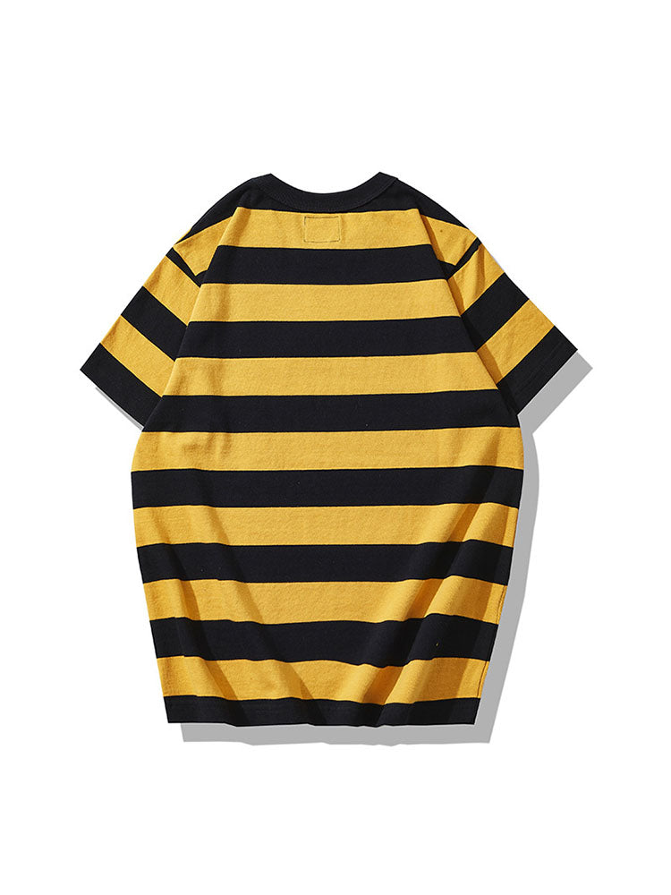 Gestreiftes Herren-T-Shirt mit Rundhalsausschnitt