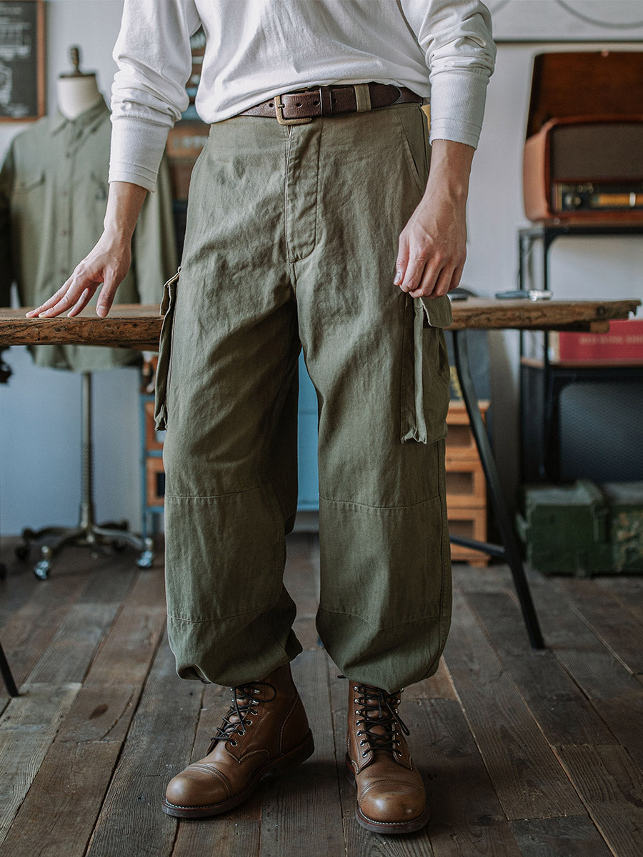 Pantalon en sergé à chevrons M-47 de l'armée française, reproduction