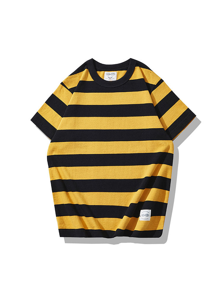 Gestreiftes Herren-T-Shirt mit Rundhalsausschnitt