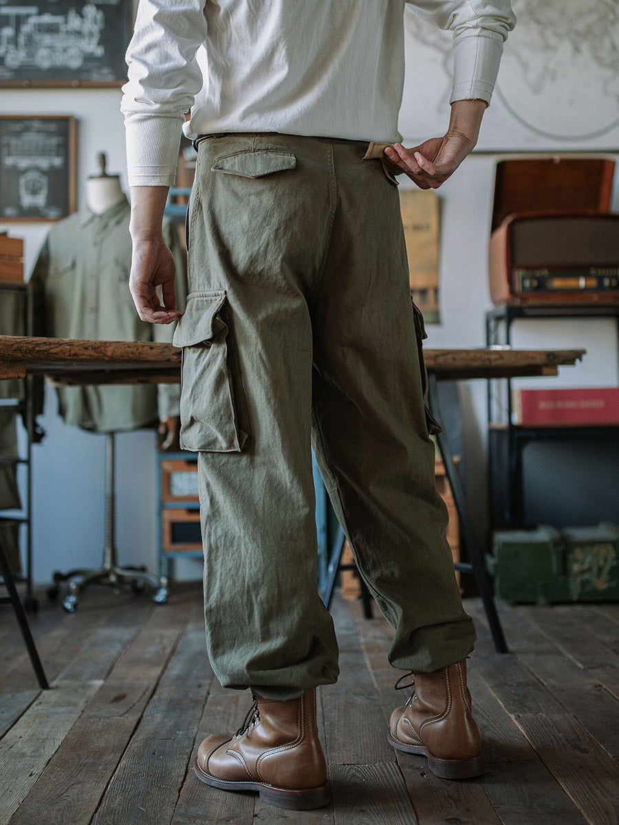 Pantalon en sergé à chevrons M-47 de l'armée française, reproduction