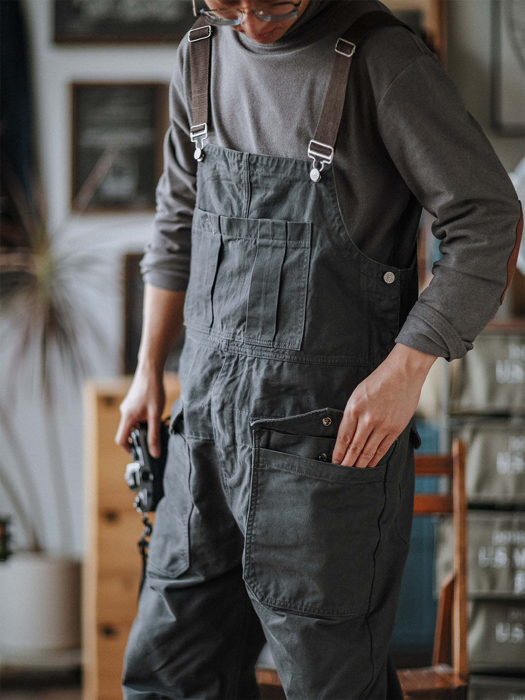 Latzhose Crafter mit Pattentaschen für Herren