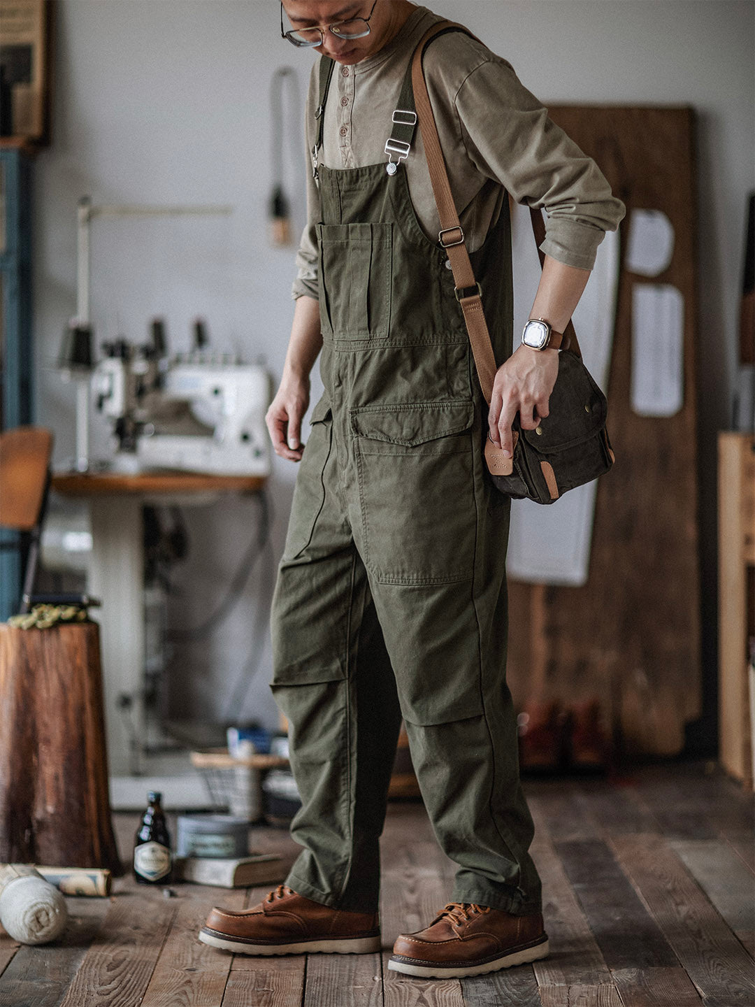 Latzhose Crafter mit Pattentaschen für Herren