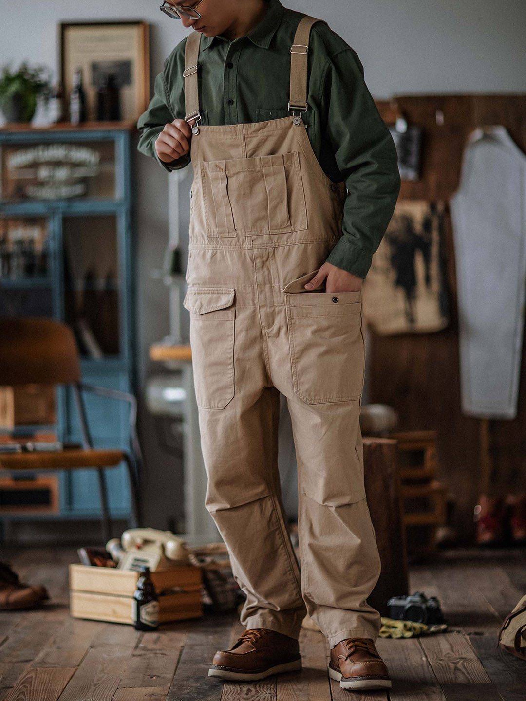 Latzhose Crafter mit Pattentaschen für Herren