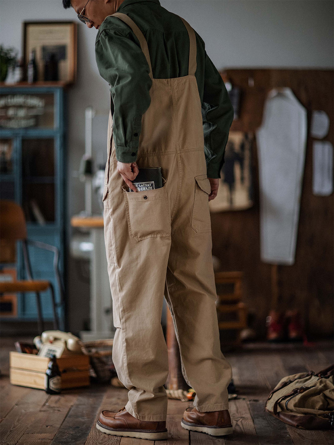 Latzhose Crafter mit Pattentaschen für Herren
