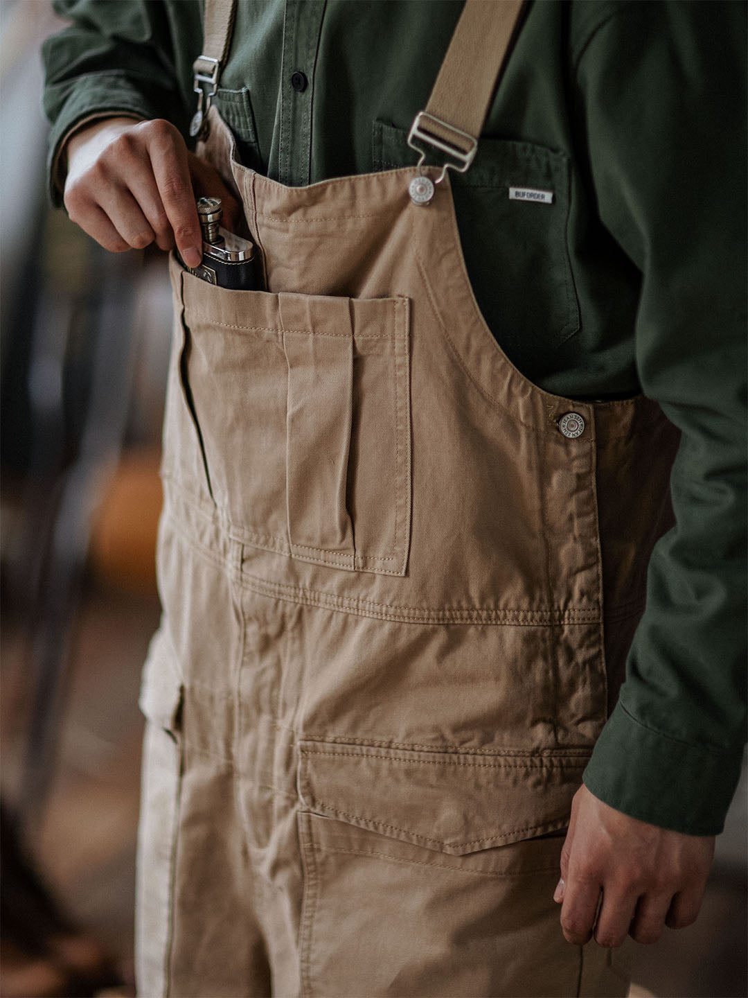 Latzhose Crafter mit Pattentaschen für Herren