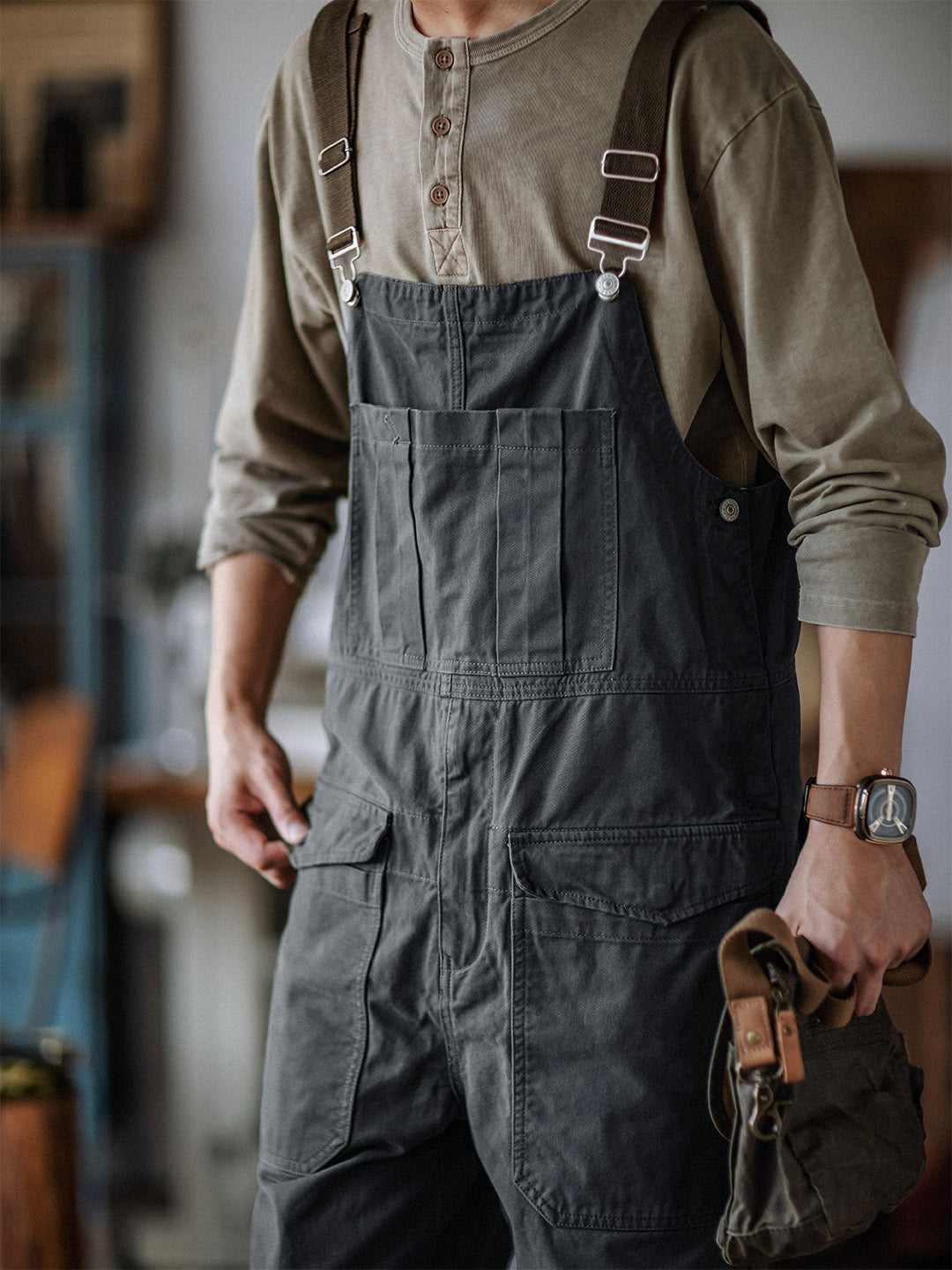 Latzhose Crafter mit Pattentaschen für Herren