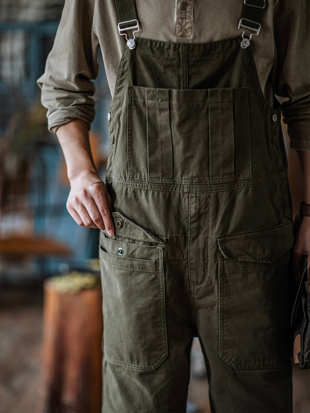 Latzhose Crafter mit Pattentaschen für Herren