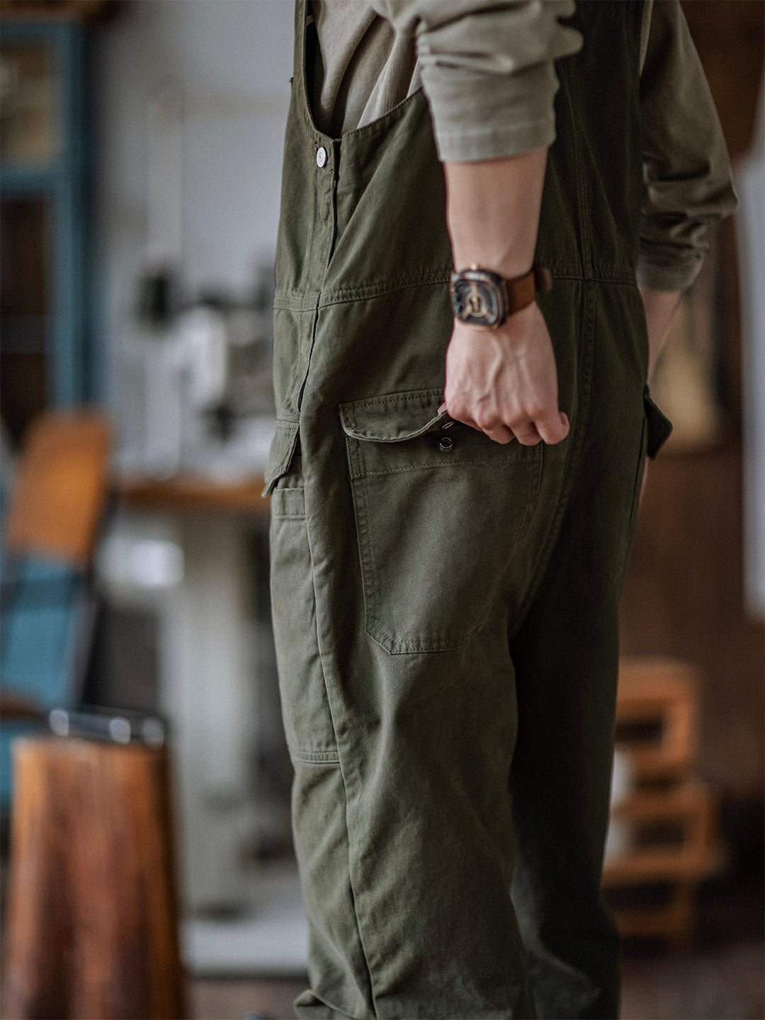 Latzhose Crafter mit Pattentaschen für Herren