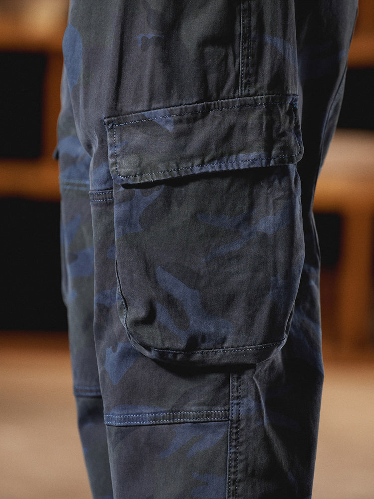 Pantaloni cargo mimetici da uomo ispirati all'American Vintage