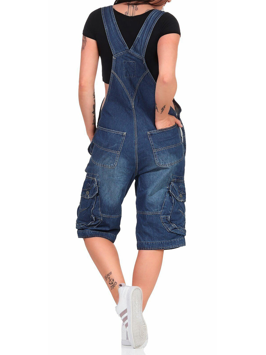 Salopette cargo en jean pour femme