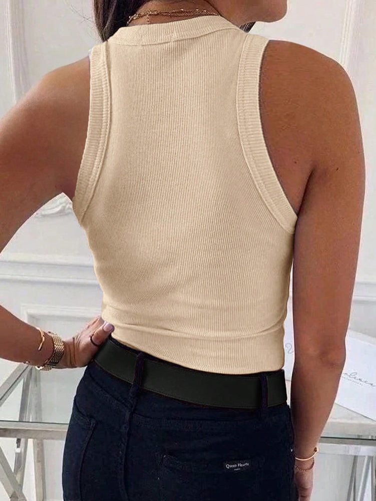 Damen Slim Fit Ripp-Tanktop