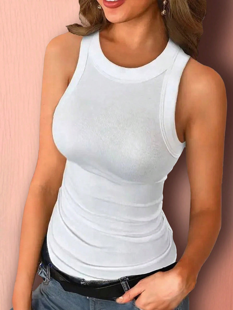 Damen Slim Fit Ripp-Tanktop