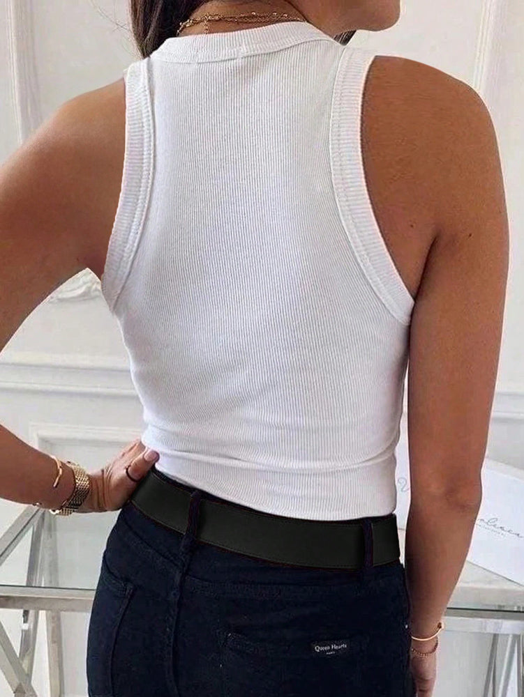 Damen Slim Fit Ripp-Tanktop