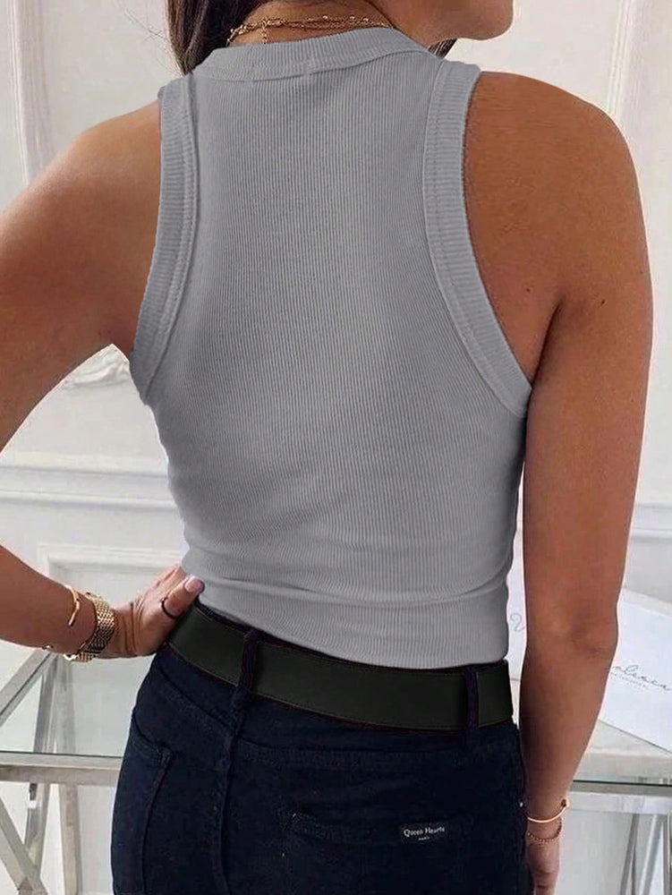 Damen Slim Fit Ripp-Tanktop