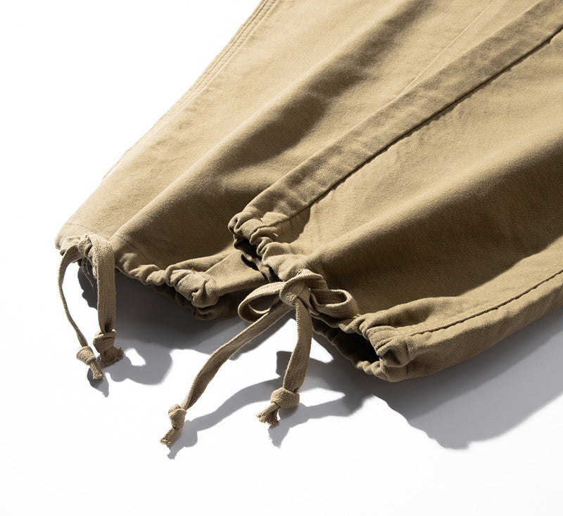 Unisex-Latzhose aus Moleskin mit Kordelzug