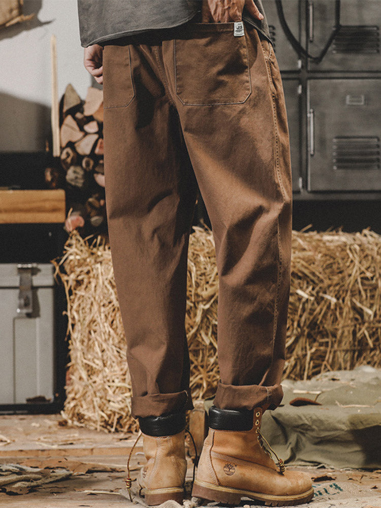 Herren Freizeithose aus 98% Baumwolle und 2% Elastan mit Kordelbund