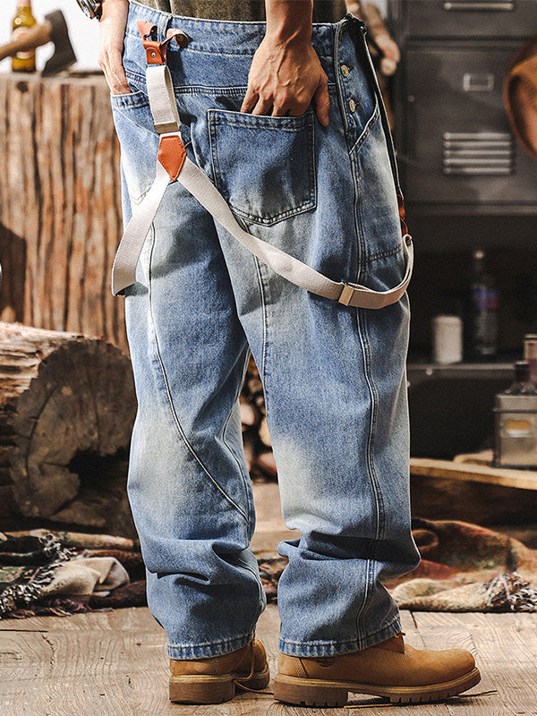 Klassische Herren-Arbeitslatzhose aus Denim