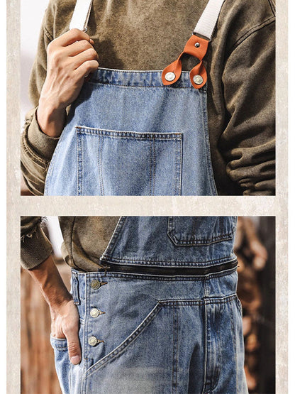 Klassische Herren-Arbeitslatzhose aus Denim