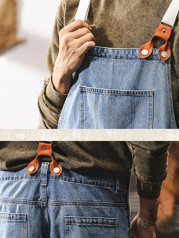 Klassische Herren-Arbeitslatzhose aus Denim