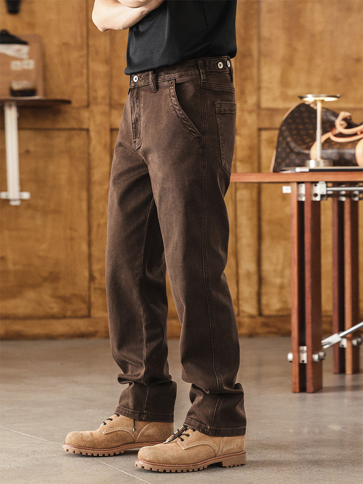 Herren Gerade Jeans, klassische Freizeithose mit bequemem Schnitt