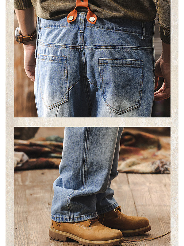 Klassische Herren-Arbeitslatzhose aus Denim