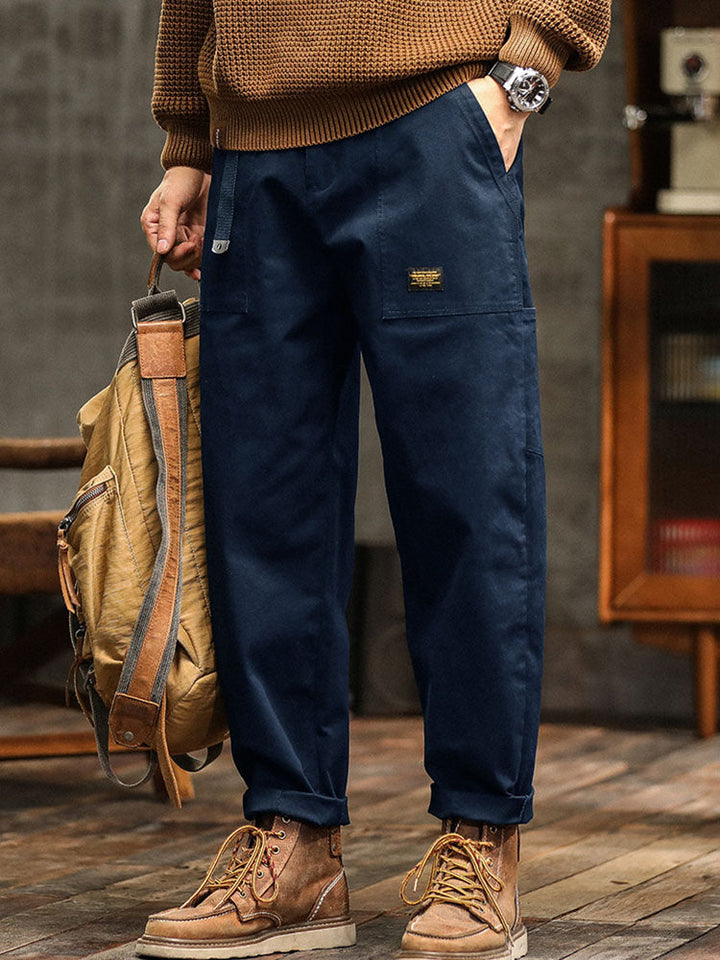 Pantaloni Utility Casual da Uomo di Ispirazione Vintage