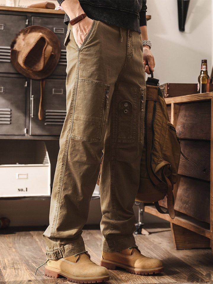 Herren Cargohose im Vintage-Stil, Weites Bein